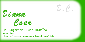 diana cser business card